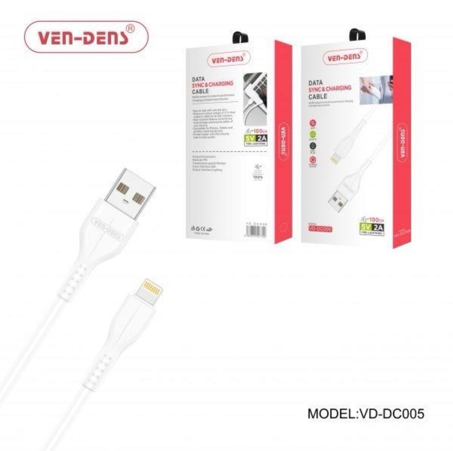 Ven-Dens Charging Cable 1 Meter for iPhone