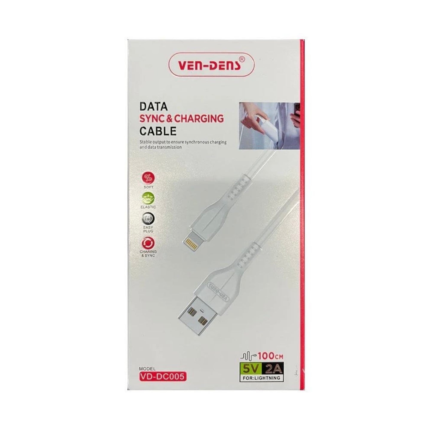 Ven-Dens Charging Cable 1 Meter for iPhone