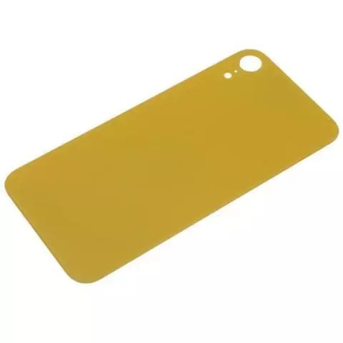 For Apple iPhone XR Replacement Back Glass Yellow With Logo