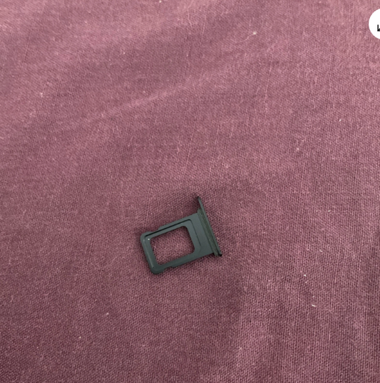 Single SIM Card Tray For Apple iPhone 12 Genuine - Black with Waterproof Seal